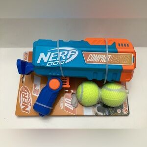Nerf Dog Compact Tennis Ball Blaster New In Package Blue Complete